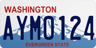 WA license plate AYM0124