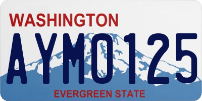 WA license plate AYM0125