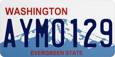 WA license plate AYM0129