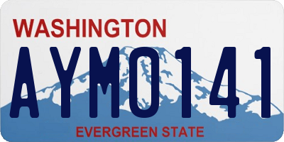 WA license plate AYM0141
