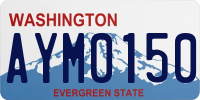 WA license plate AYM0150