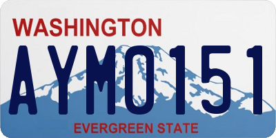 WA license plate AYM0151