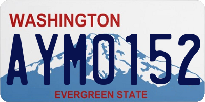 WA license plate AYM0152