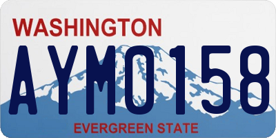 WA license plate AYM0158