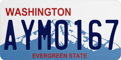 WA license plate AYM0167