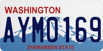 WA license plate AYM0169