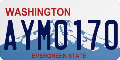WA license plate AYM0170