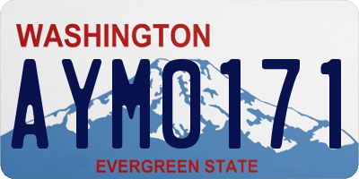 WA license plate AYM0171