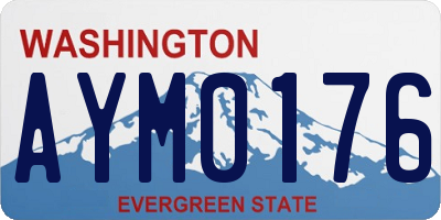 WA license plate AYM0176