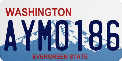 WA license plate AYM0186
