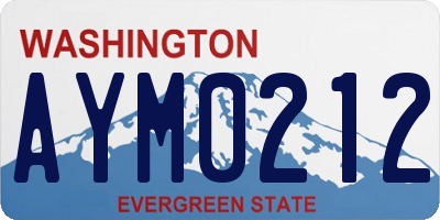 WA license plate AYM0212