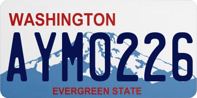 WA license plate AYM0226