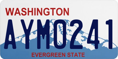 WA license plate AYM0241