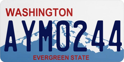 WA license plate AYM0244