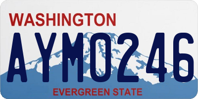 WA license plate AYM0246