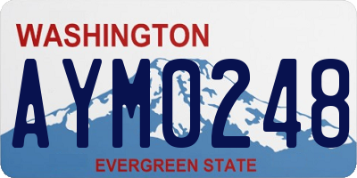 WA license plate AYM0248