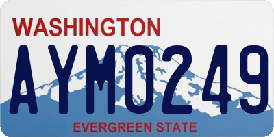 WA license plate AYM0249