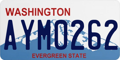 WA license plate AYM0262
