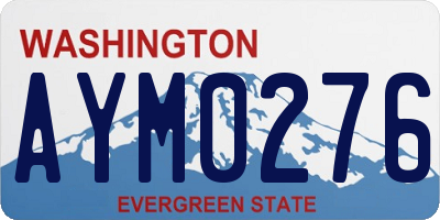 WA license plate AYM0276