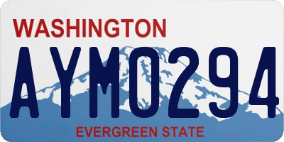 WA license plate AYM0294