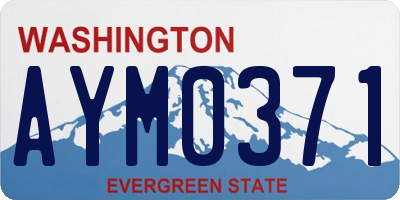 WA license plate AYM0371