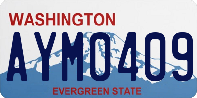 WA license plate AYM0409