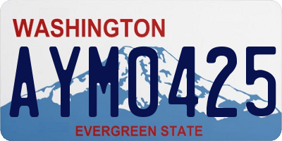 WA license plate AYM0425
