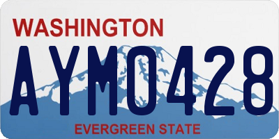 WA license plate AYM0428