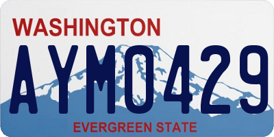 WA license plate AYM0429