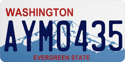WA license plate AYM0435