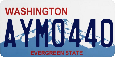 WA license plate AYM0440