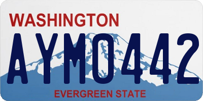 WA license plate AYM0442
