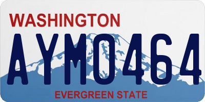 WA license plate AYM0464