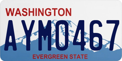 WA license plate AYM0467