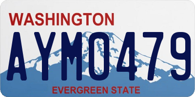 WA license plate AYM0479
