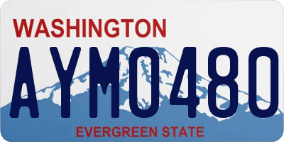 WA license plate AYM0480