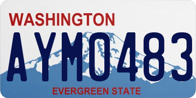 WA license plate AYM0483