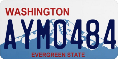WA license plate AYM0484