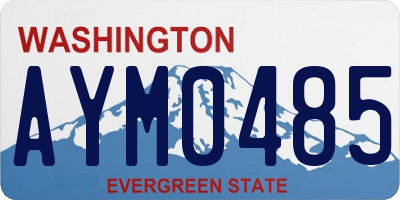WA license plate AYM0485