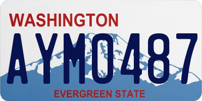 WA license plate AYM0487