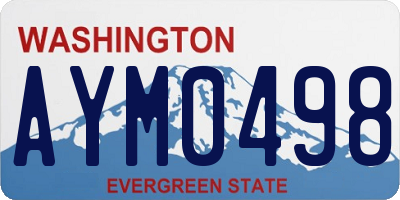 WA license plate AYM0498