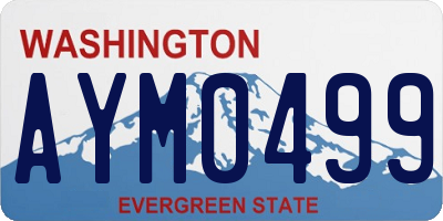 WA license plate AYM0499