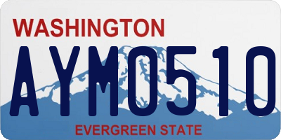 WA license plate AYM0510