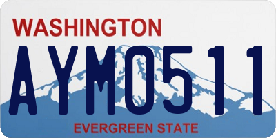 WA license plate AYM0511