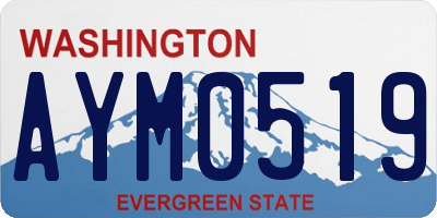 WA license plate AYM0519
