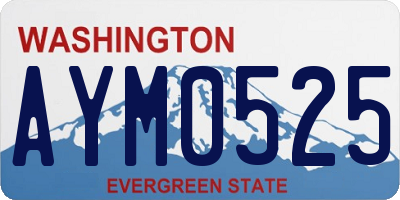 WA license plate AYM0525