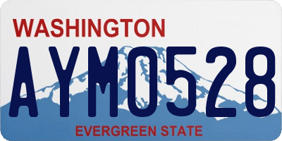 WA license plate AYM0528