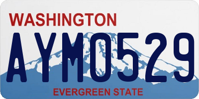 WA license plate AYM0529