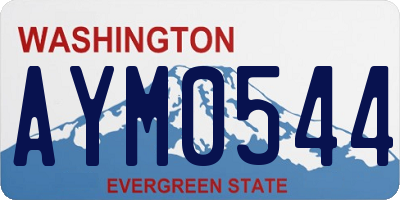 WA license plate AYM0544