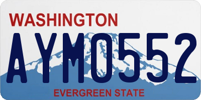 WA license plate AYM0552